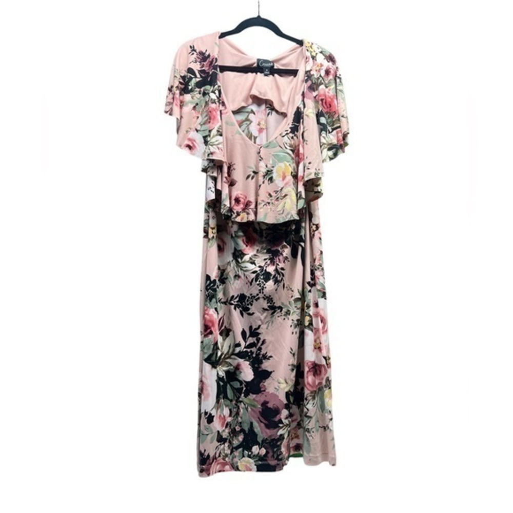 Connected Apparel Pink Floral Dress Size 10